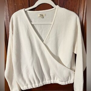 White Wrap Sweater Madewell